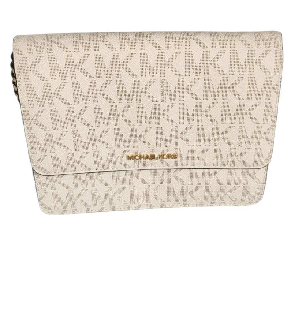 Michael Kors Beige and Brown Crossbody Bag